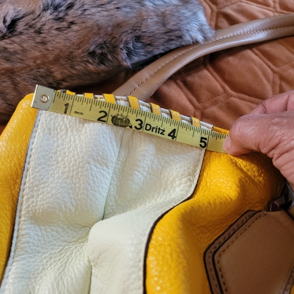OrYany Yellow/Cream Large Handbag - Picture 8 of 12